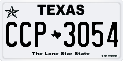 TX license plate CCP3054