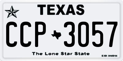 TX license plate CCP3057
