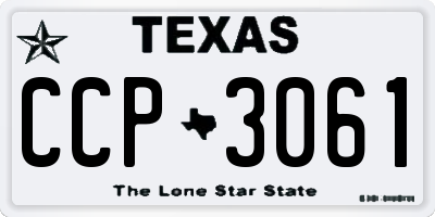 TX license plate CCP3061