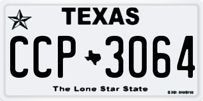 TX license plate CCP3064