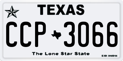 TX license plate CCP3066