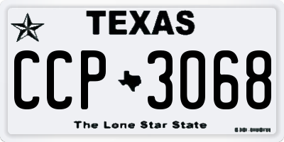 TX license plate CCP3068