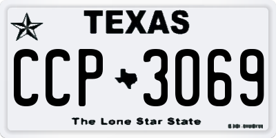 TX license plate CCP3069