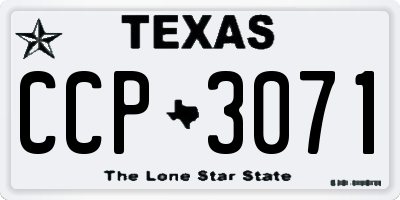 TX license plate CCP3071