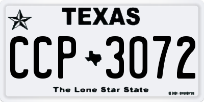 TX license plate CCP3072