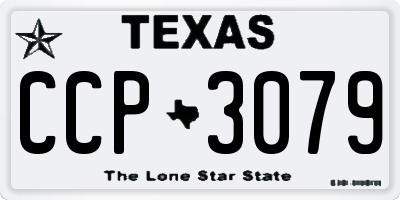 TX license plate CCP3079