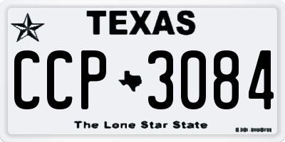 TX license plate CCP3084