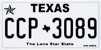 TX license plate CCP3089
