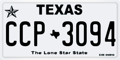 TX license plate CCP3094