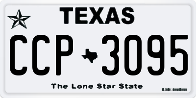 TX license plate CCP3095