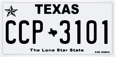 TX license plate CCP3101