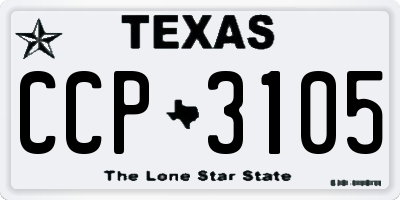 TX license plate CCP3105