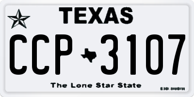 TX license plate CCP3107