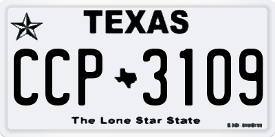 TX license plate CCP3109