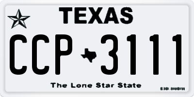 TX license plate CCP3111