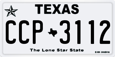 TX license plate CCP3112