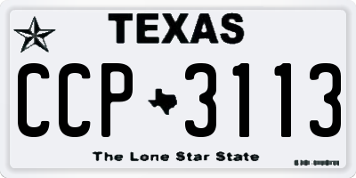TX license plate CCP3113