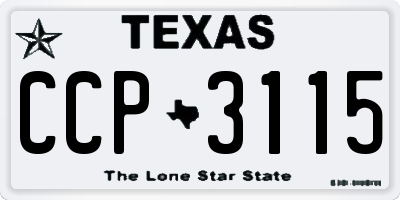 TX license plate CCP3115
