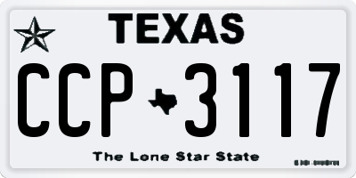 TX license plate CCP3117
