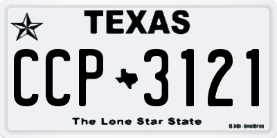 TX license plate CCP3121