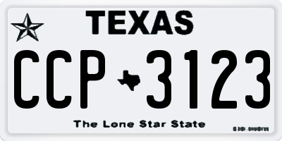 TX license plate CCP3123