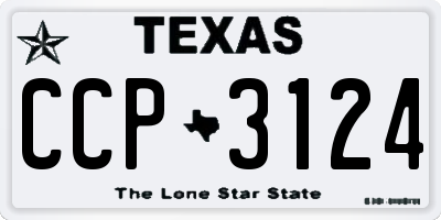 TX license plate CCP3124