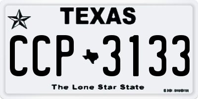 TX license plate CCP3133