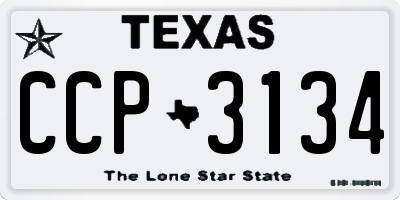TX license plate CCP3134