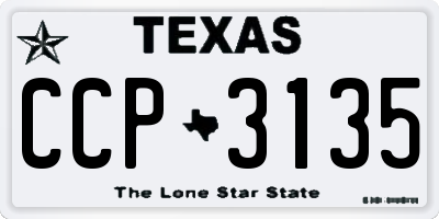 TX license plate CCP3135