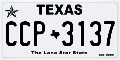 TX license plate CCP3137