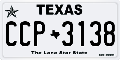 TX license plate CCP3138