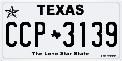 TX license plate CCP3139