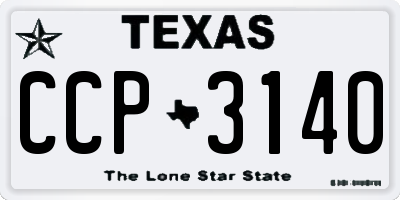 TX license plate CCP3140