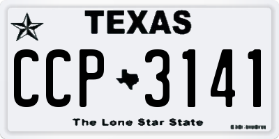 TX license plate CCP3141