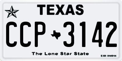 TX license plate CCP3142