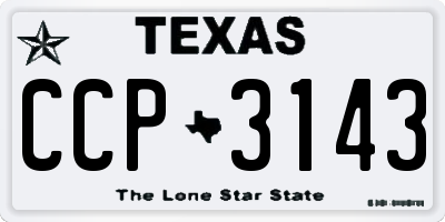 TX license plate CCP3143