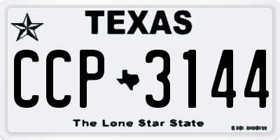TX license plate CCP3144