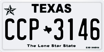 TX license plate CCP3146