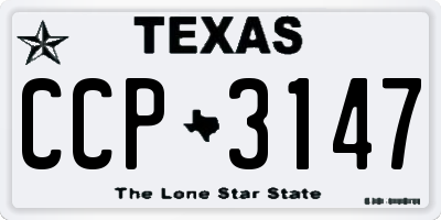 TX license plate CCP3147