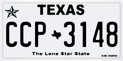 TX license plate CCP3148