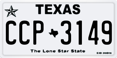 TX license plate CCP3149