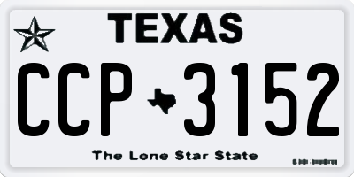TX license plate CCP3152