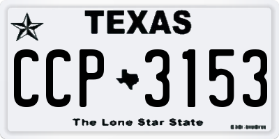TX license plate CCP3153