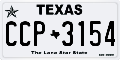 TX license plate CCP3154