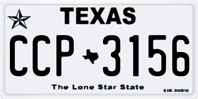 TX license plate CCP3156