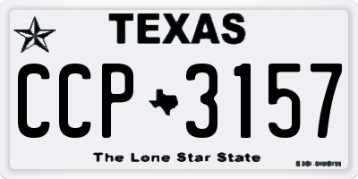 TX license plate CCP3157