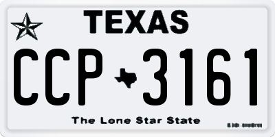 TX license plate CCP3161