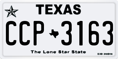 TX license plate CCP3163