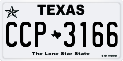 TX license plate CCP3166