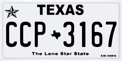 TX license plate CCP3167